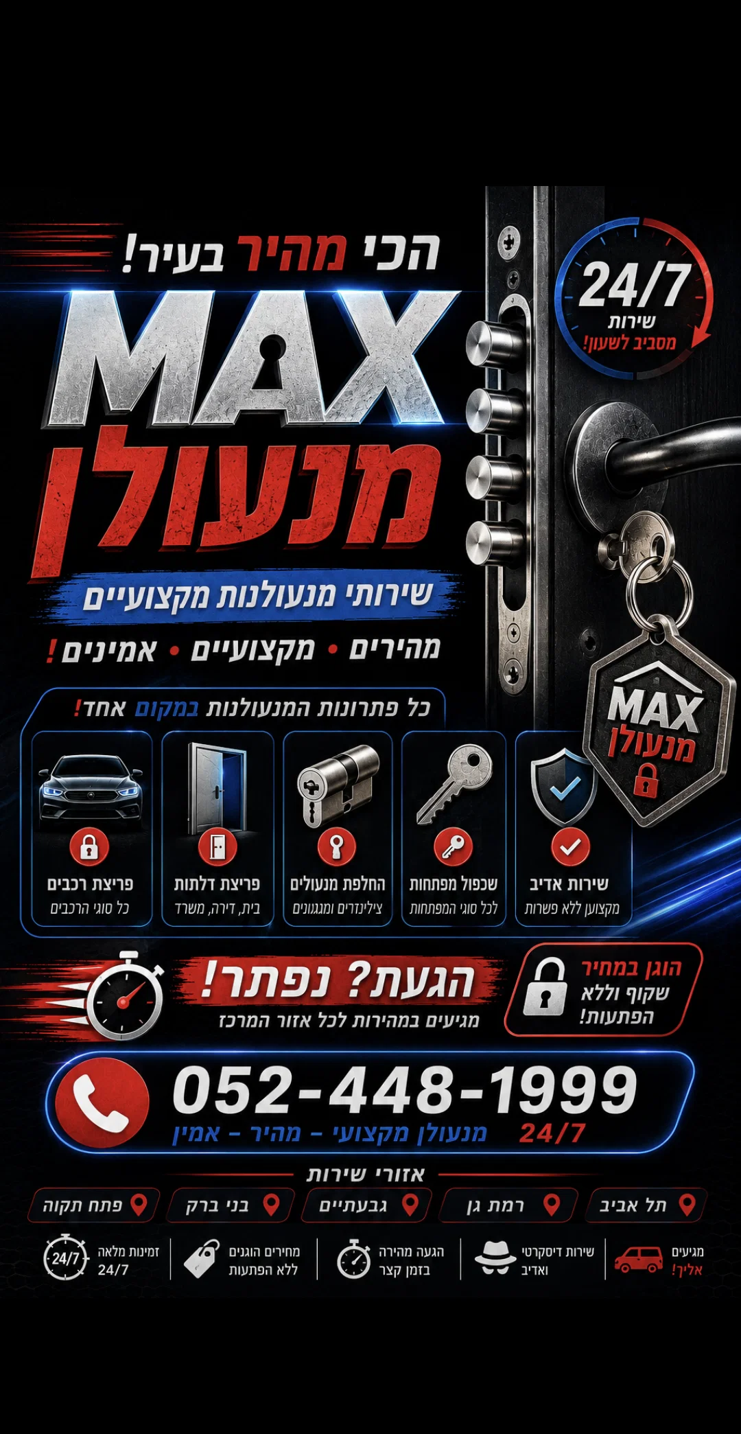 מקס מנעולים – שירותי מנעולנות